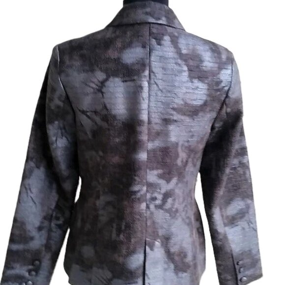 CHI by Falchi Silver & Black Texture Blazer Jacket ( SMALL ) NWT  Retail $109.00 - Picture 4 of 6